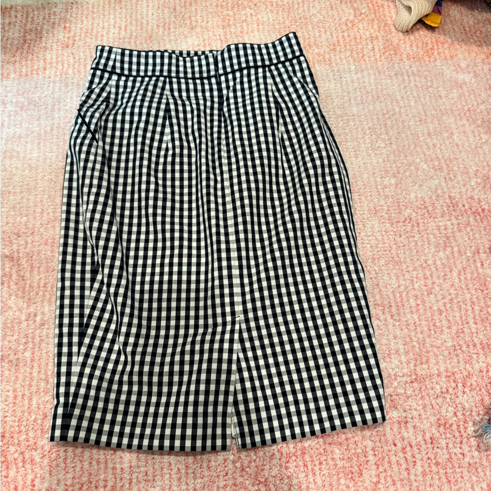 White House Black Market Gingham Pencil Skirt